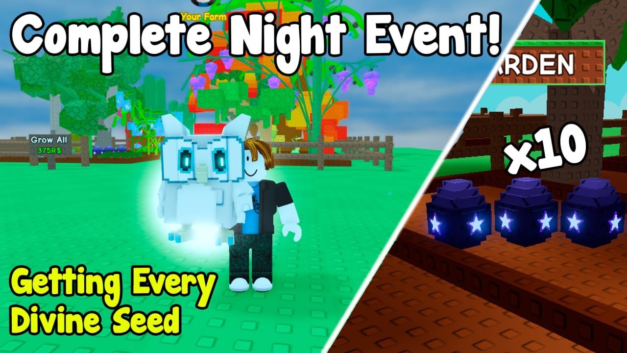 Becoming The Richest In Grow a Garden Roblox! Complete Night Event!