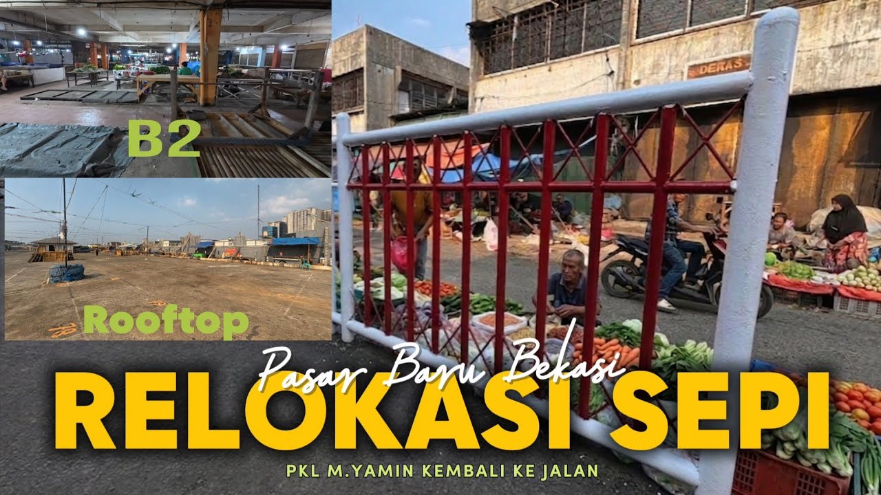 Pasar Baru Bekasi❗️Blok 2 & Rooftop Sepi, PKL M. Yamin Nekat Balik ke Jalan