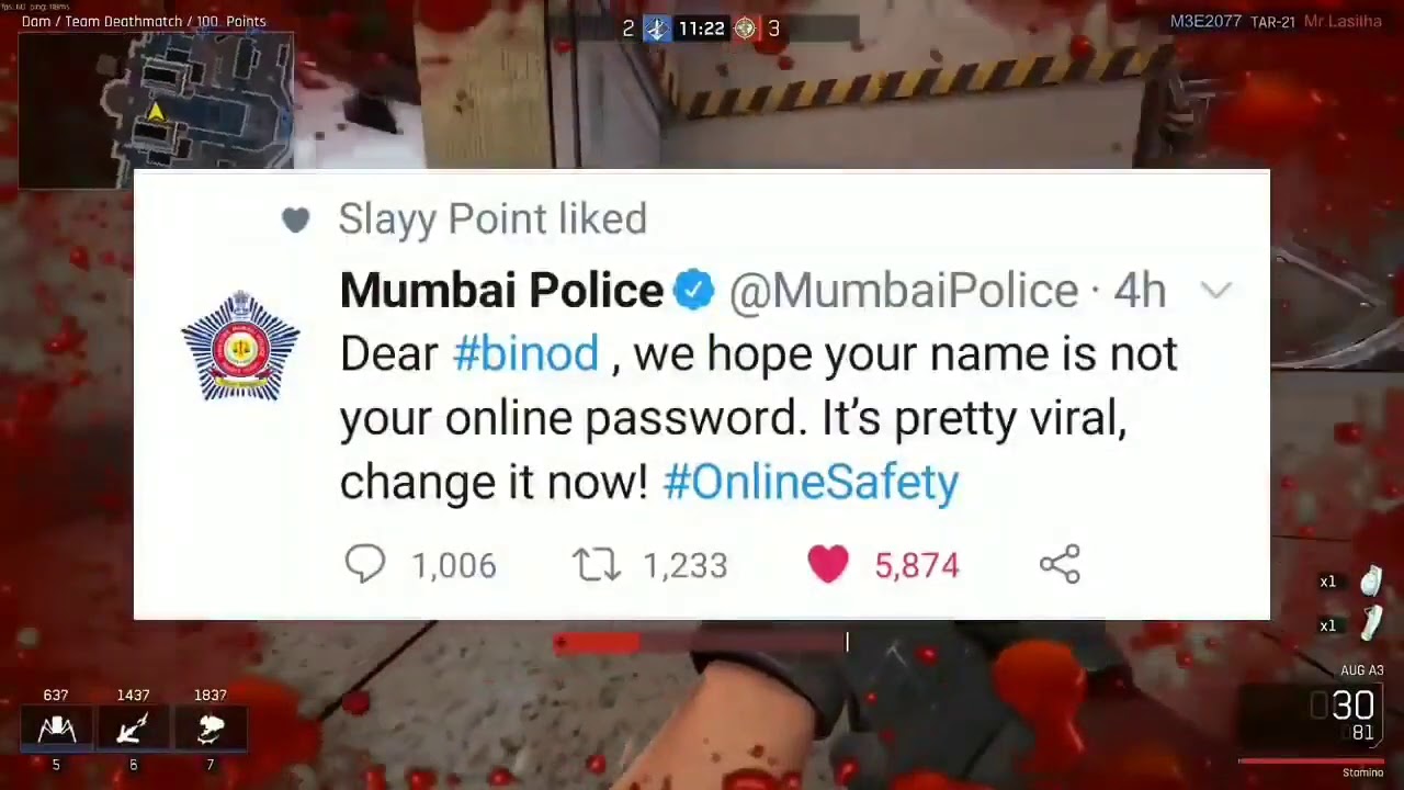 Mumbai police troll me #binod /paytm uses my name