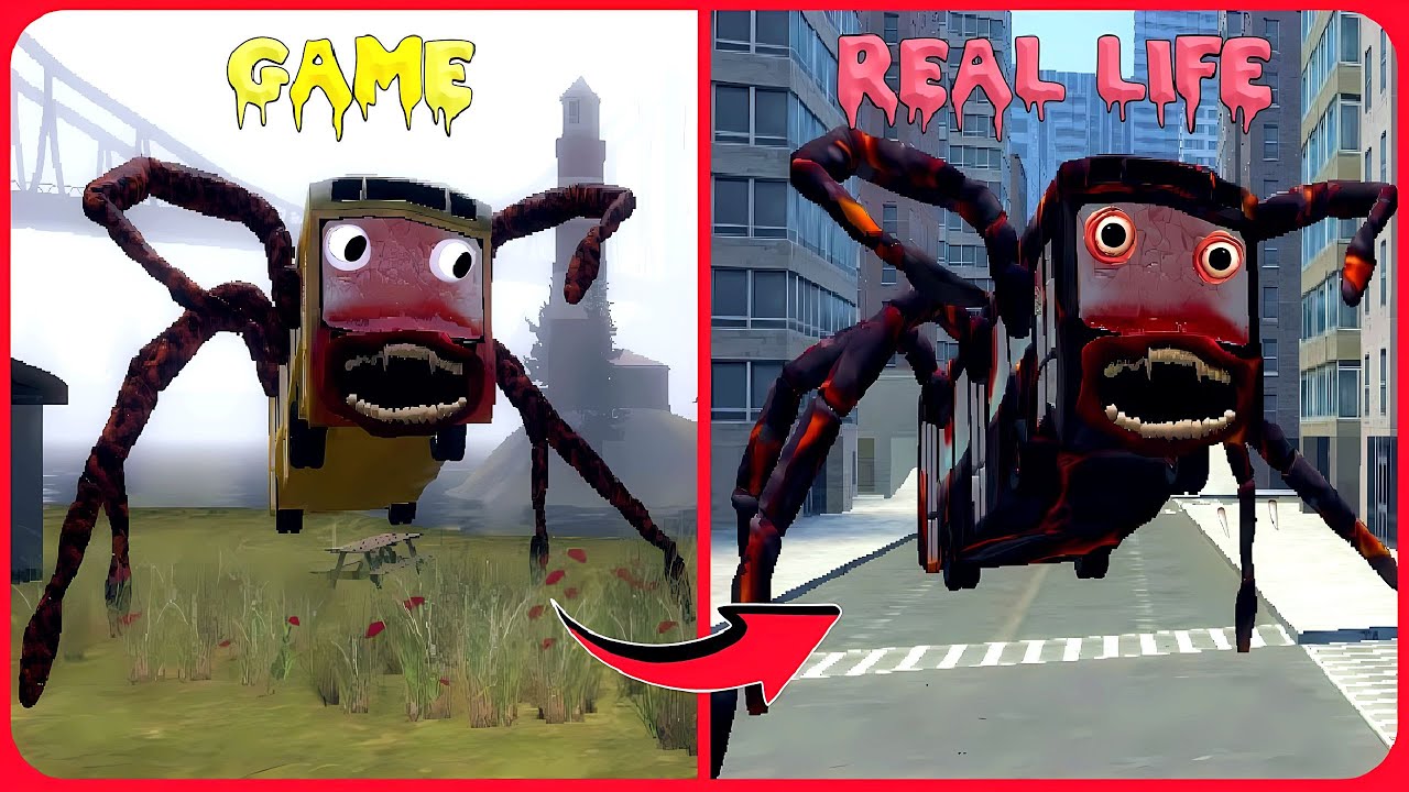 Bus Eater Vs Real Life - All Eat Monsters In Real Life | Old & New Update Bus Eater (Garry's Mod)