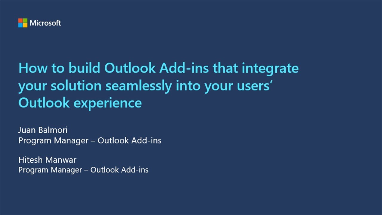 Build Outlook Add-ins that integrate your solution seamlessly into your users’ Outlook experience​