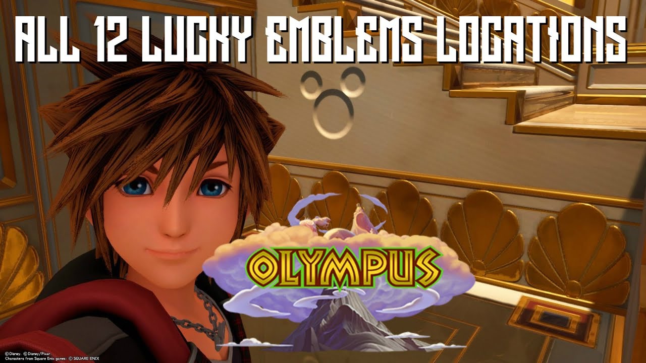 Kingdom Hearts 3 - Olympus All 12 Lucky Emblems Locations