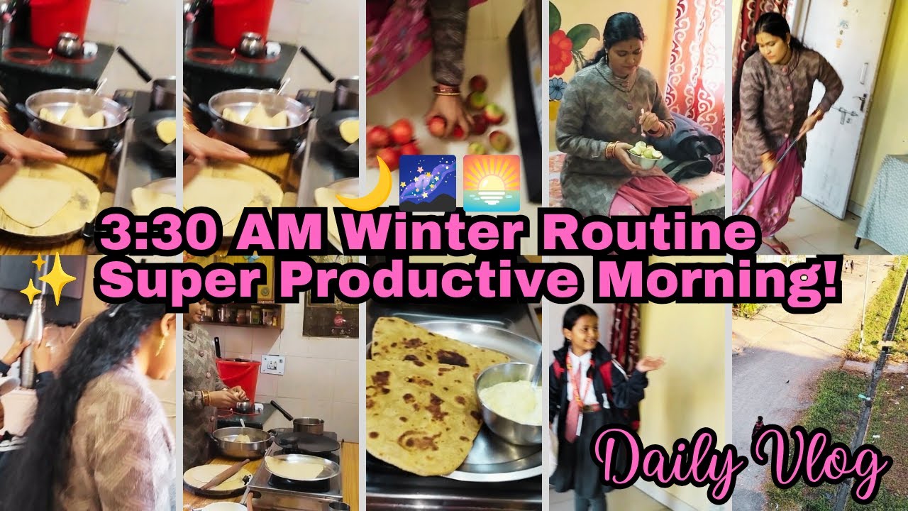 3:30 AM Winter Morning Routine | Productive Indian Housewife Vlog