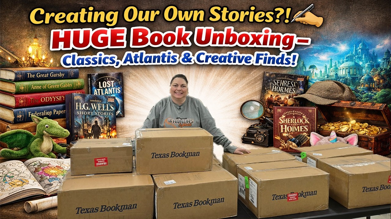 Creating Our Own Stories?! ✍️ HUGE Book Unboxing &ndash; Classics, Atlantis & Creative Finds!