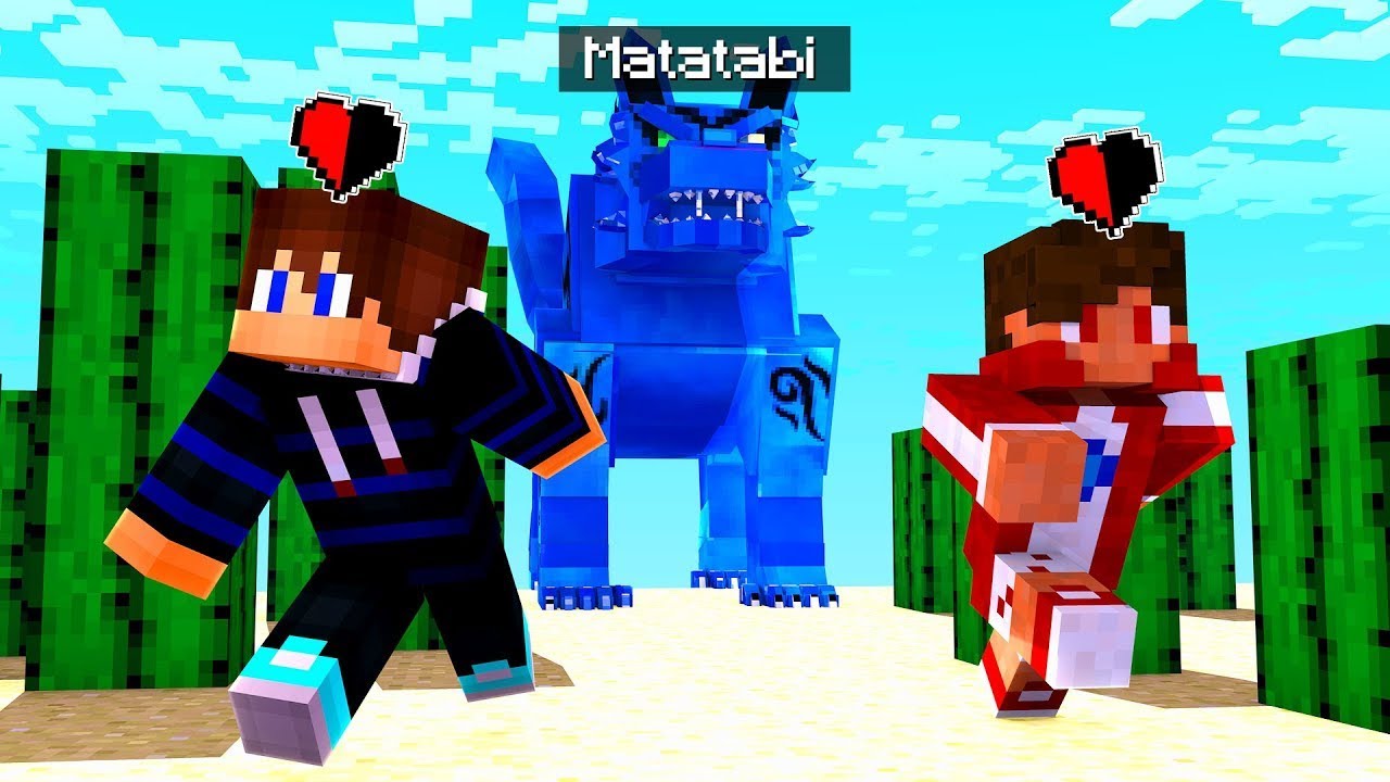 FUJA DA MATATABI COM MEIO CORAÇÃO NO MINECRAFT !