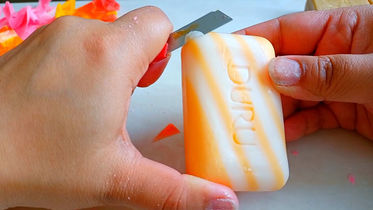 Very Satisfying Videos Dry soap cutting ASMR Relaxing soap crushing Soap ASMR no talking