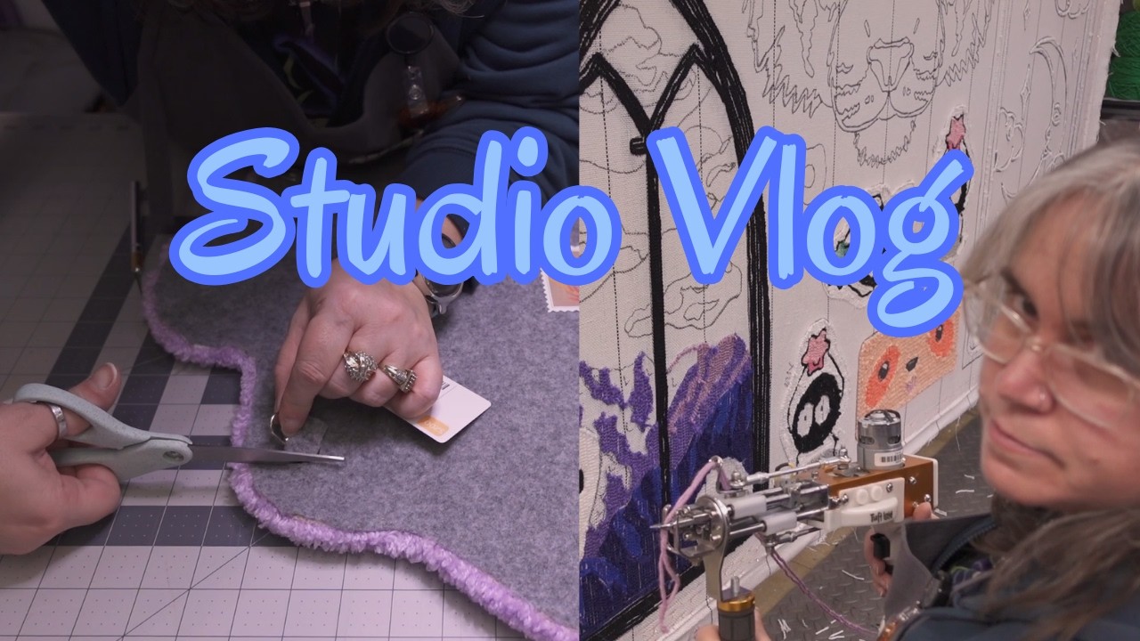 hanging upgrade and more tufting...WHO KNEW??? | Studio Vlog 29