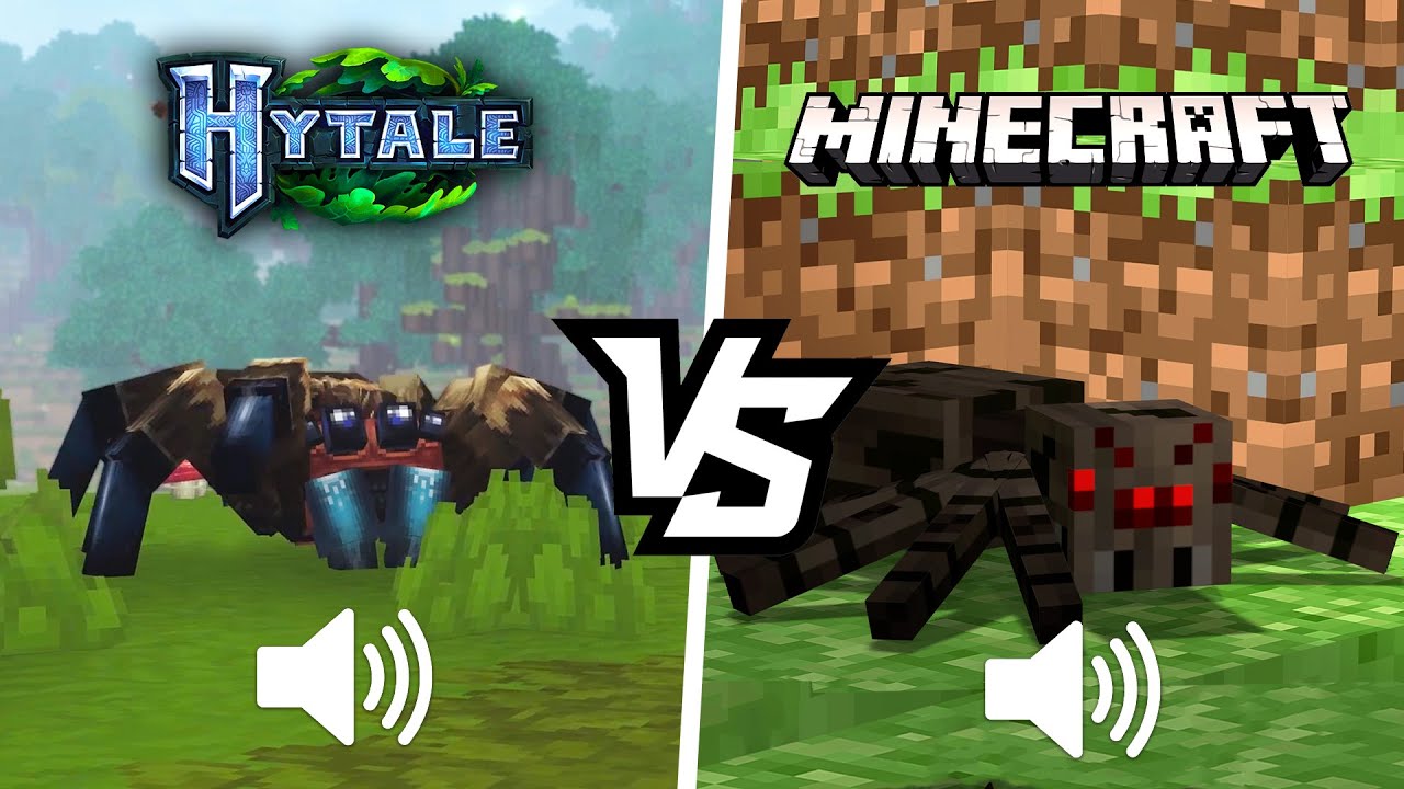 Hytale Spider vs Minecraft Spider