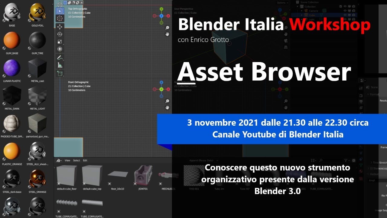 Blender Italia Workshop - Asset Browser di Enrico Grotto