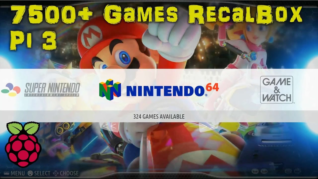 32GB RECALBOX Retro Gaming IMAGE 7,500+ GAMES & KODI
