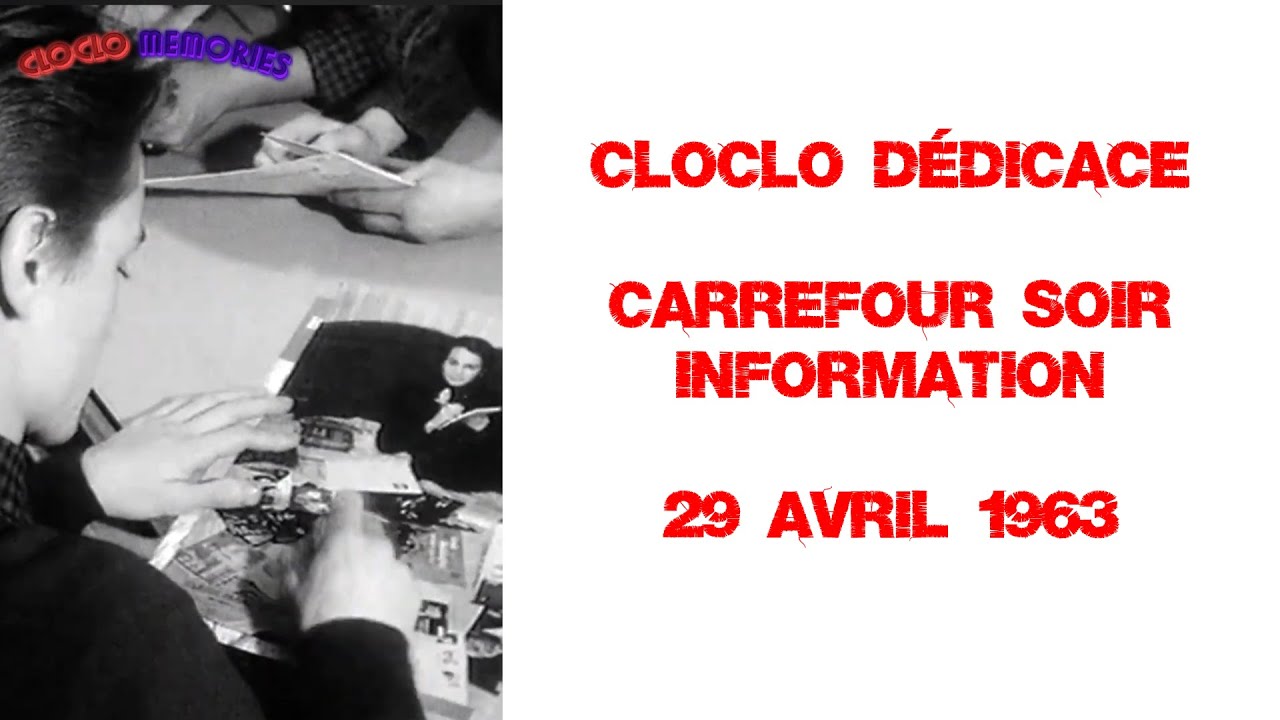 Cloclo en séance dédicace | Carrefour soir-information - 29 avril 1963