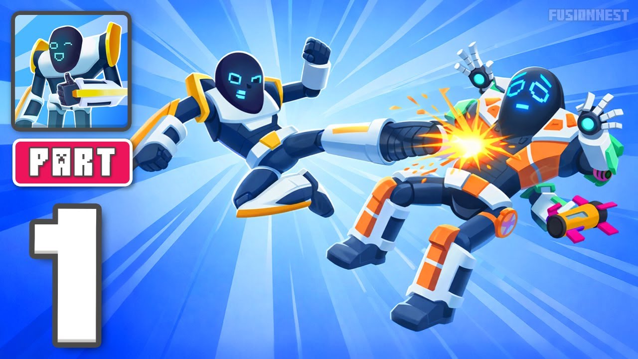 Mechangelion: Robot Fighting - Gameplay Walkthrough Part 1 - Fight Upgrade Win (iOS, Android)