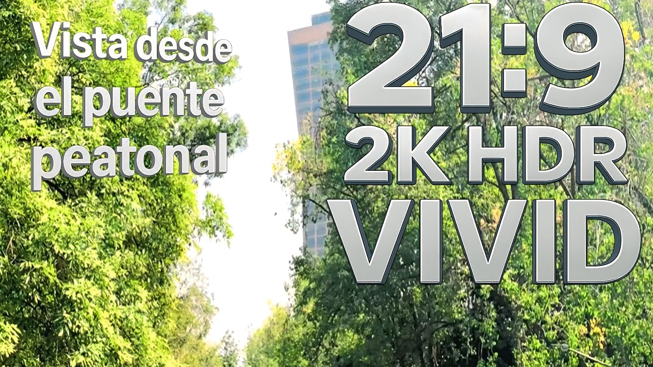 Vista desde el puente peatonal colonia Del Valle Norte   |  21:9 en 2K HDR VIVID