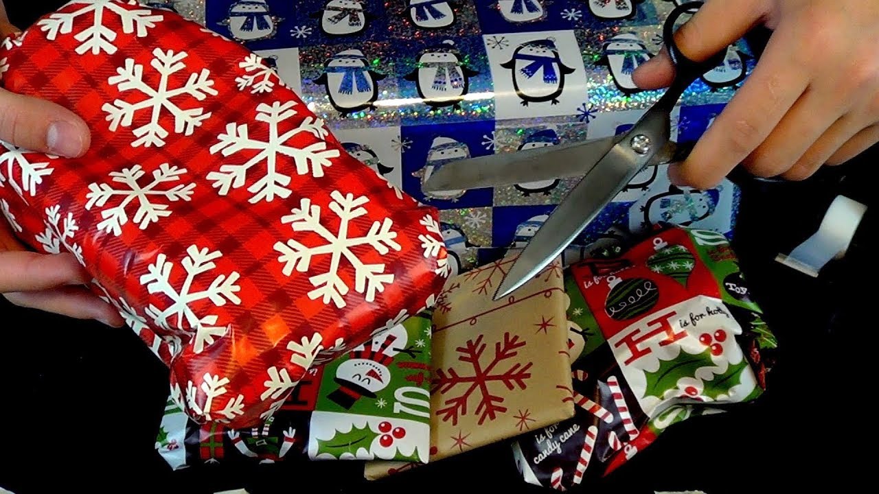 Christmas ASMR - Binaural Gift Wrapping [Crinkling, Cutting, and More!]