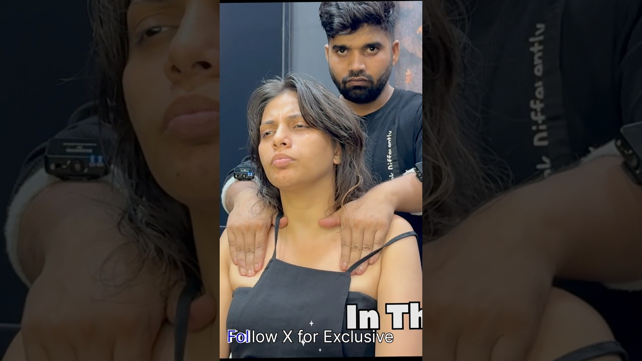 Intense ASMR Massage 💆&zwj;♀️ Female Client Relaxing With Male Barber | Deep Sleep Therapy |#asmr