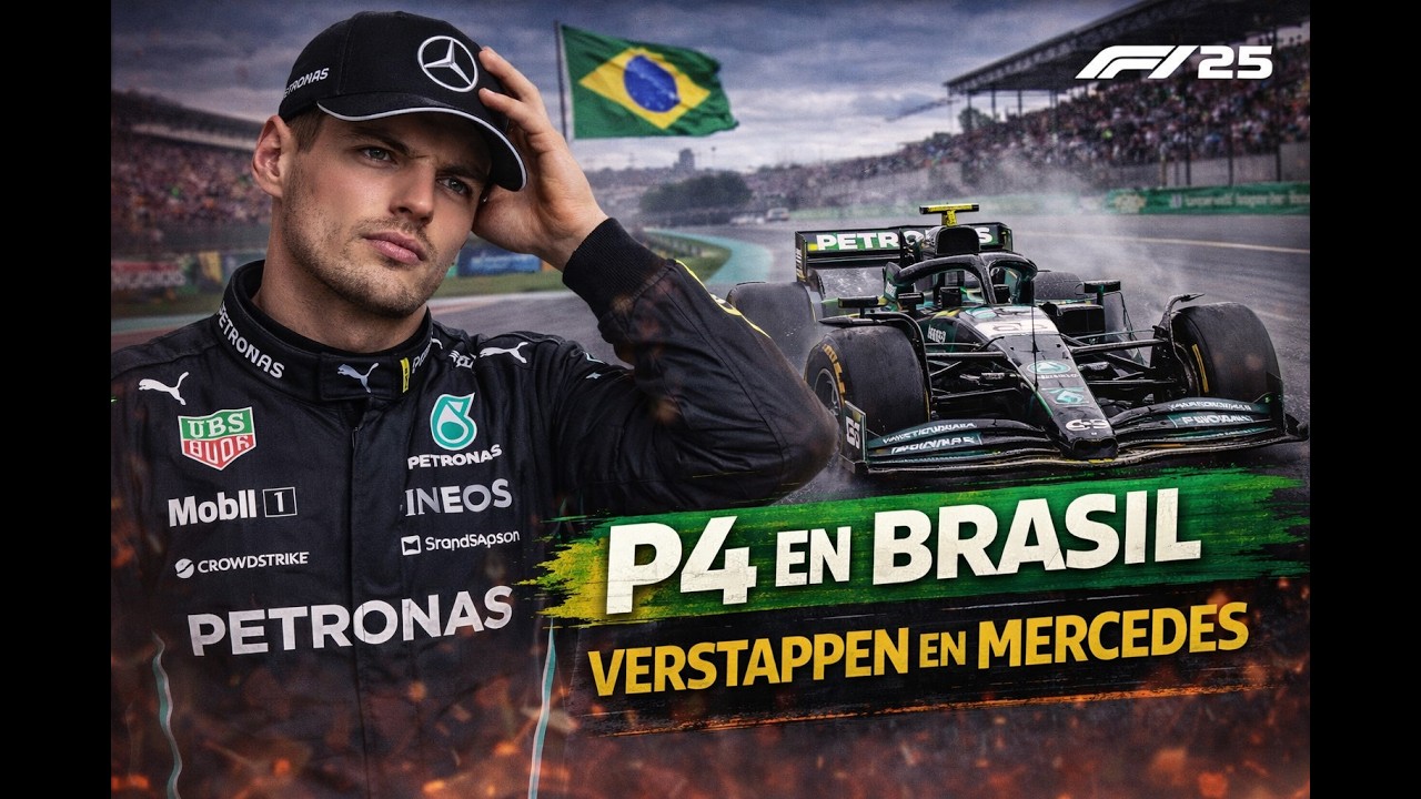 P4 EN BRASIL 🇧🇷 | VERSTAPPEN EN MERCEDES EN INTERLAGOS | F1 25 VR