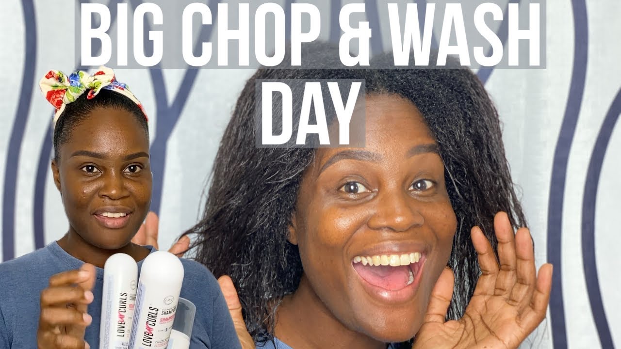 Big Chop on shoulder length relaxed hair