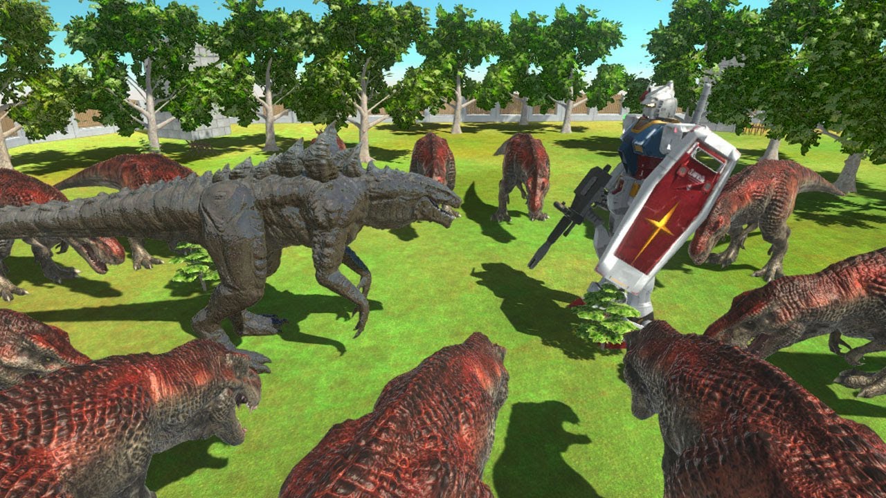 Epic Wild T Rex Dinosaurs vs Giant Robot Gundam Versus Wild Animals Epic Battle ARBS