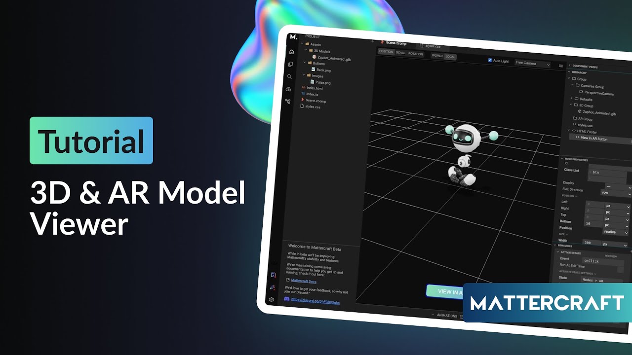 How to create a 3D and AR model viewer with Mattercraft