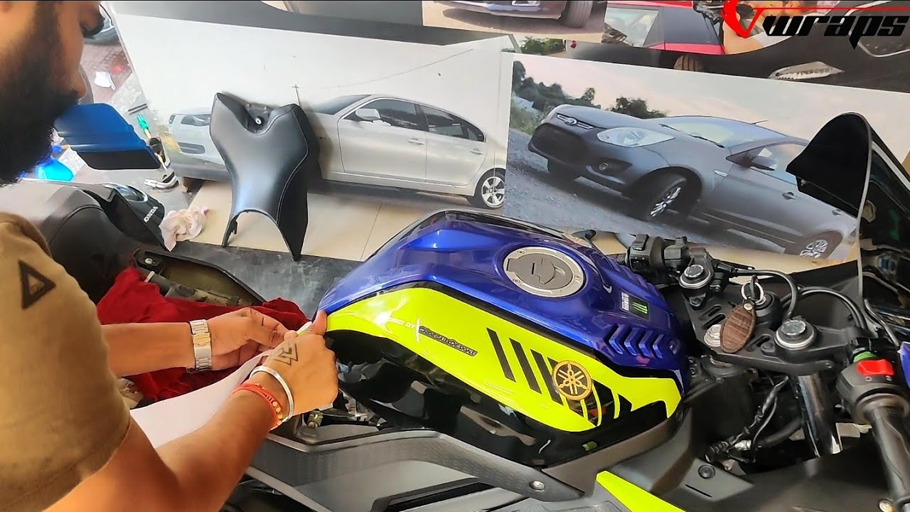 Yamaha R15 V3 Graphic Installation | R15 Modification | Vwraps Sikar