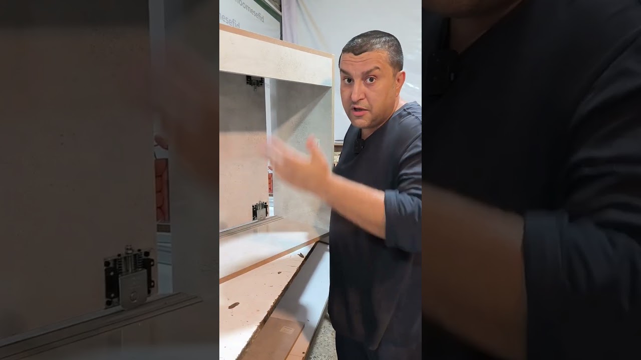 آموزش کابینت سازی/کابینت آشپزخانه/ام دی اف/یراق/درب ریلی/نصب ریل/ریل و قرقره/کمد دیواری/نصب یراق