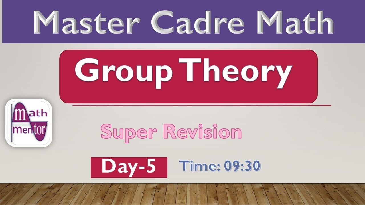 Live Class  |  Super Revision on Group Theory | 05.12.20   09:30 PM