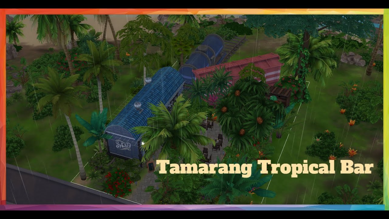 Tamarang Tropical Bar | The Sims 4 Speed Build | no cc