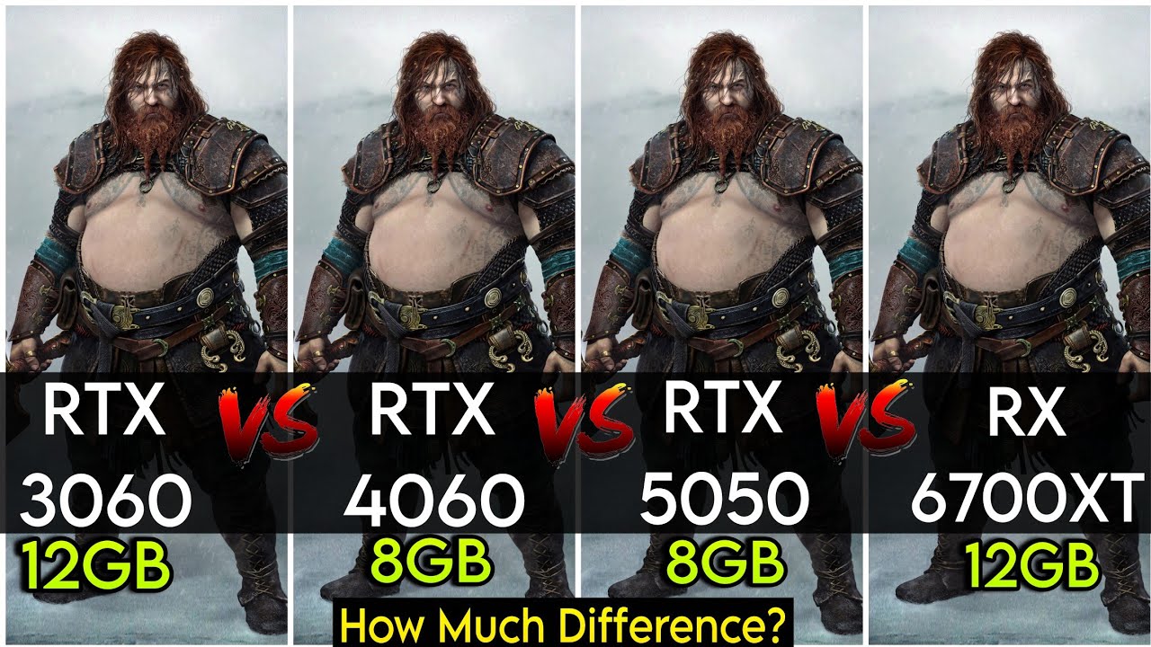 RTX 3060 vs RTX 4060 vs RTX 5050 vs RX 6700 XT - Test In 7 Games - R5 7600X