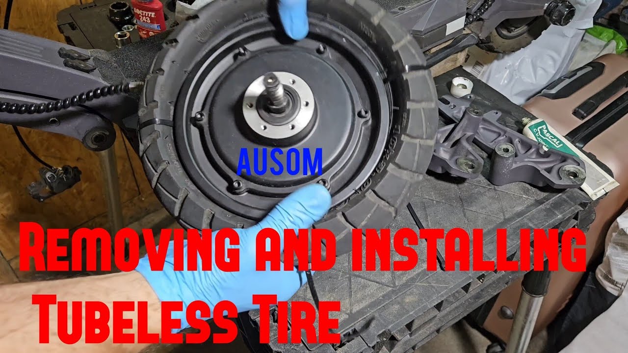Removing and installing a tubeless tire on an AUSOM DT2 PRO scooter -  Demontaż i montaż opony b