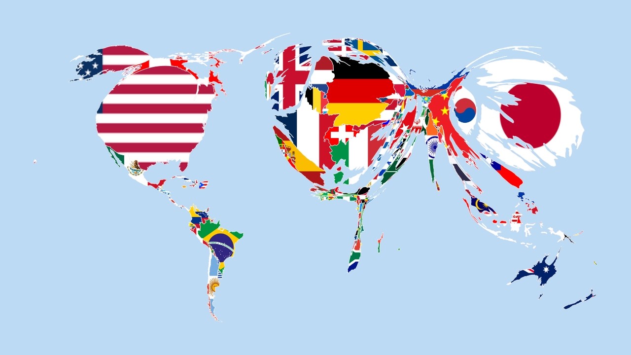 Countries Resized by Nominal GDP on the World Map (1970 &ndash; 2031)