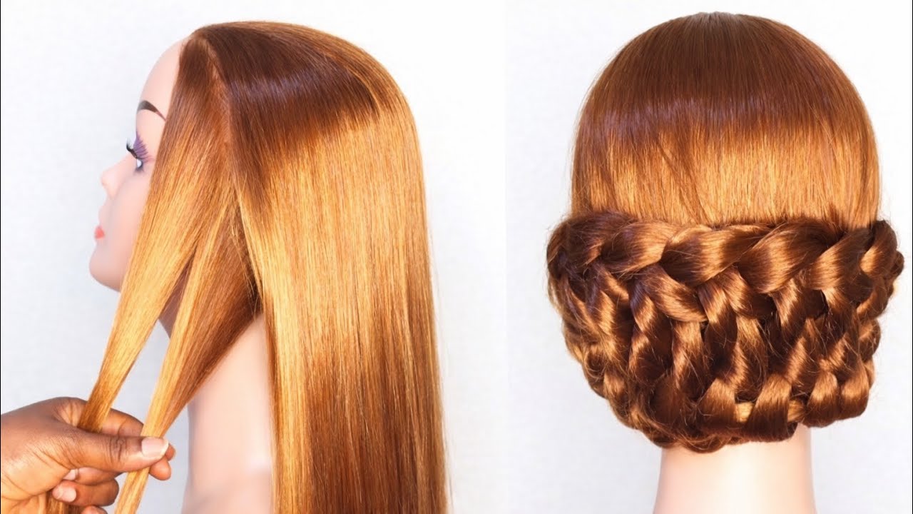 Beautiful Braided Bun Hairstyle | Easy Step by Step Updo For Girls 