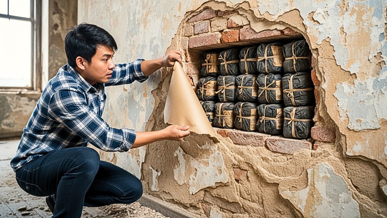 Người đàn ông mua nhà cũ của bà lão — xé lớp giấy dán tường và bàng hoàng trước bí mật phía sau!