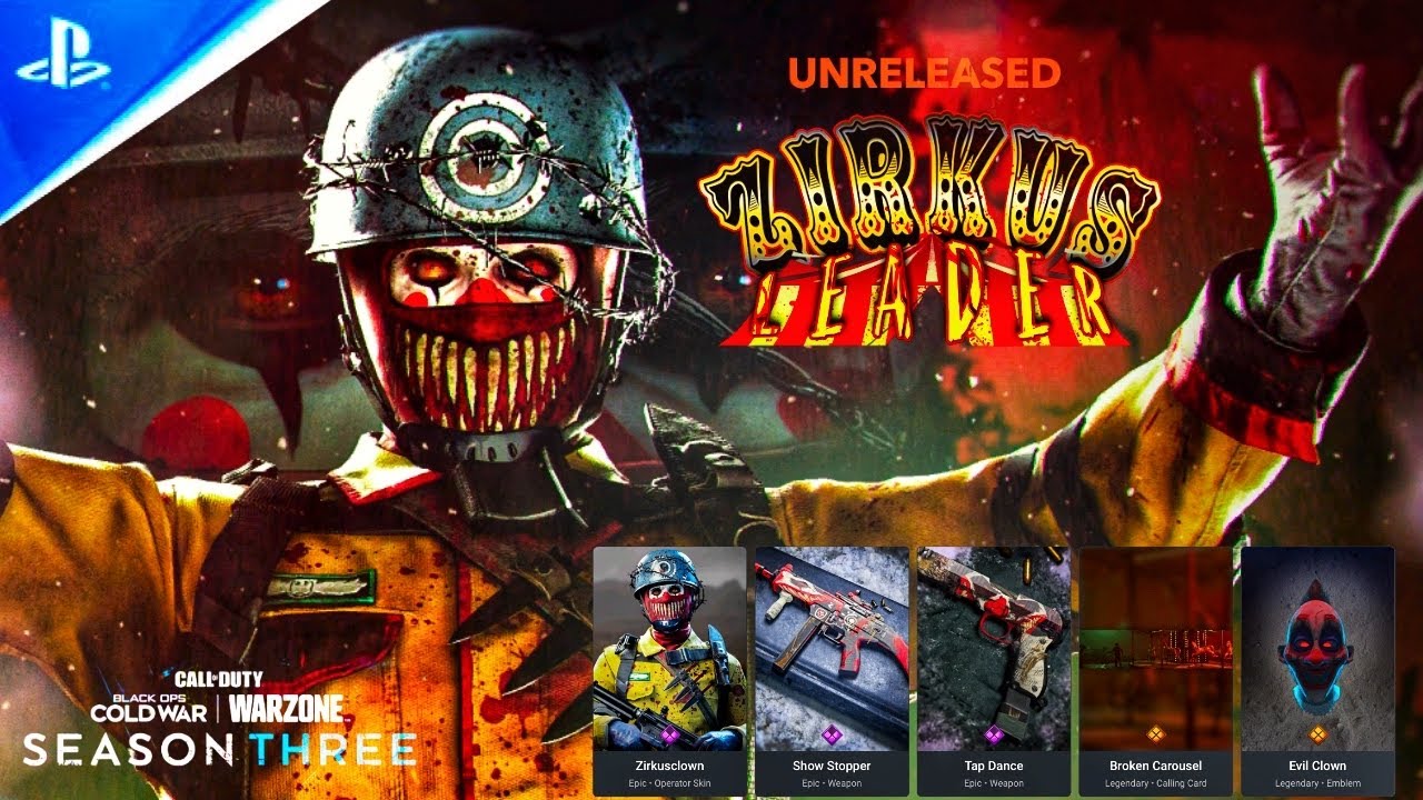SEASON 3: UNRELEASED! ZIRKUS LEADER  OPERATOR BUNDLE - CALL OF DUTY BLACK OPS COLD WAR -ZIRCUSCLOWN