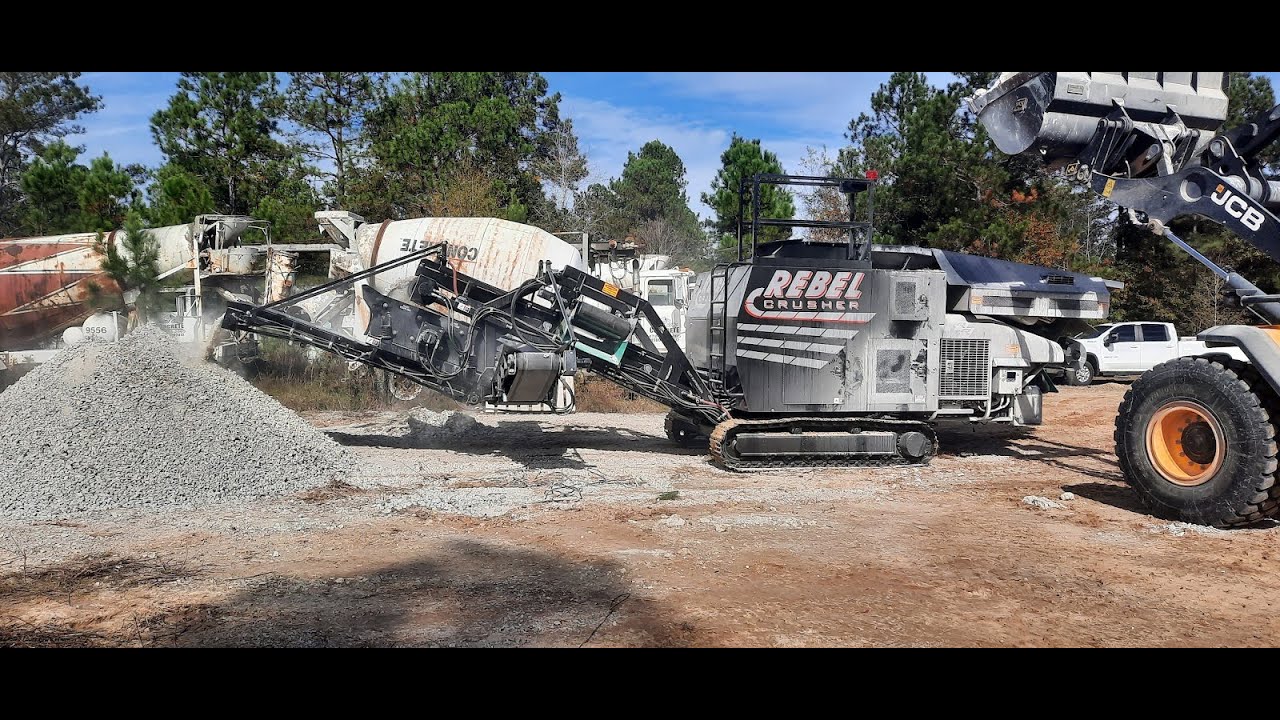 New Rebel Crusher Installation - Crushed Concrete Material