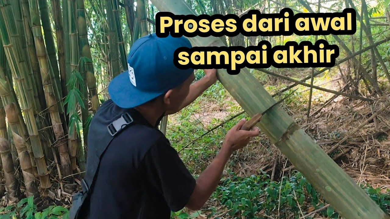 Proses pembuatan lodong bambu
