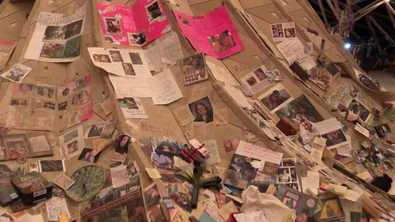 Sue's memorial at Burning Man Temple 2018