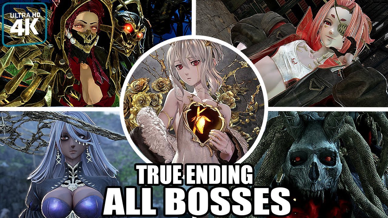 CODE VEIN II - All Bosses + True Ending (With Cutscenes) 4K 60FPS UHD PC