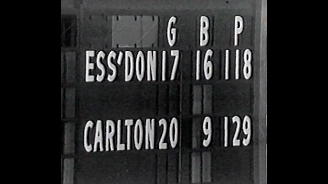 Last quarter: Round 20 1969 Essendon v Carlton - Windy Hill.