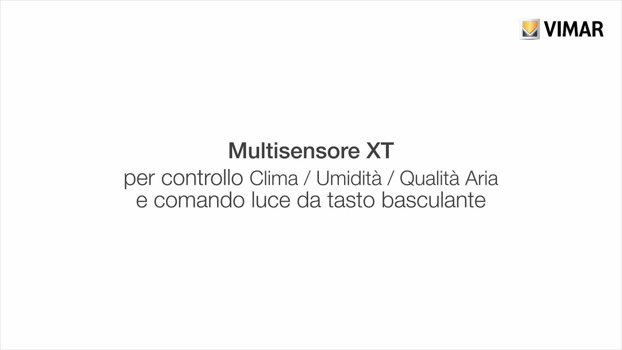 Multisensore XT per controllo Clima/Umidità/Qualità aria e comando luce da tasto basculante