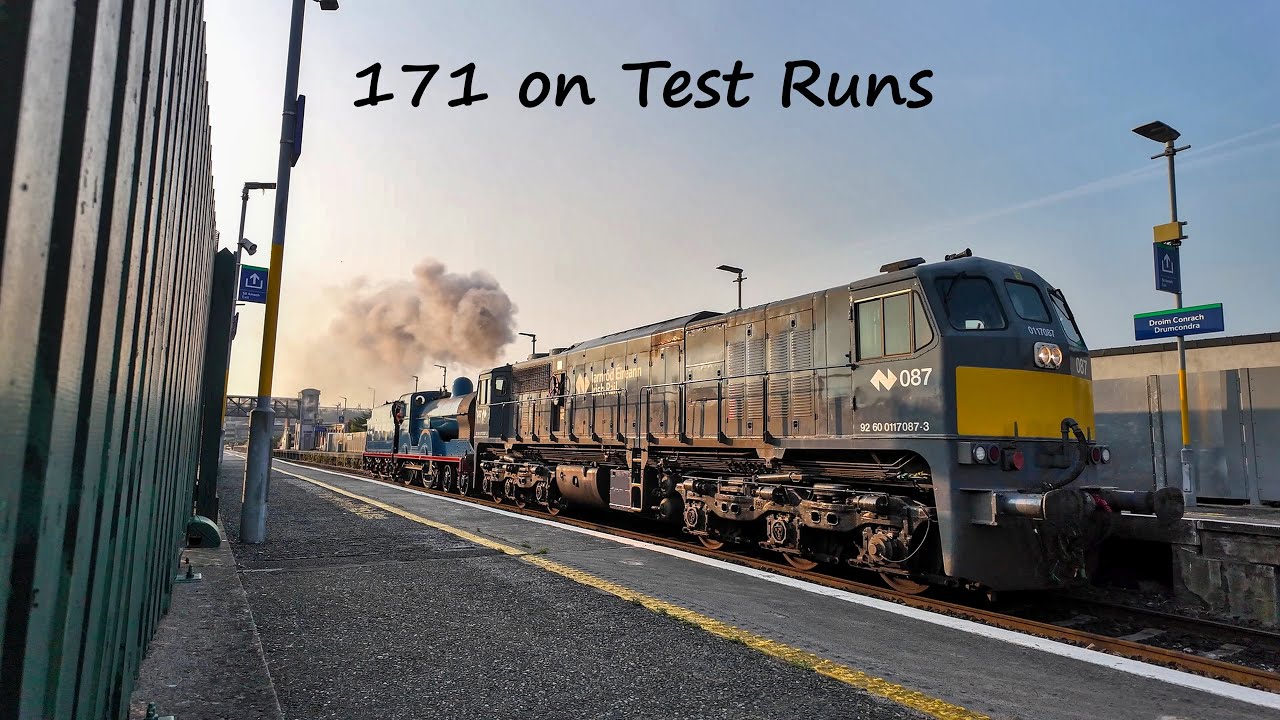 RPSI steam locomotive number 171 on Test runs to Maynooth & Pearse - 17th August 2025.