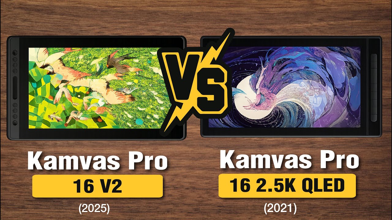 Камвас Про 16 V2 против Камвас Про 16 2.5K QLED