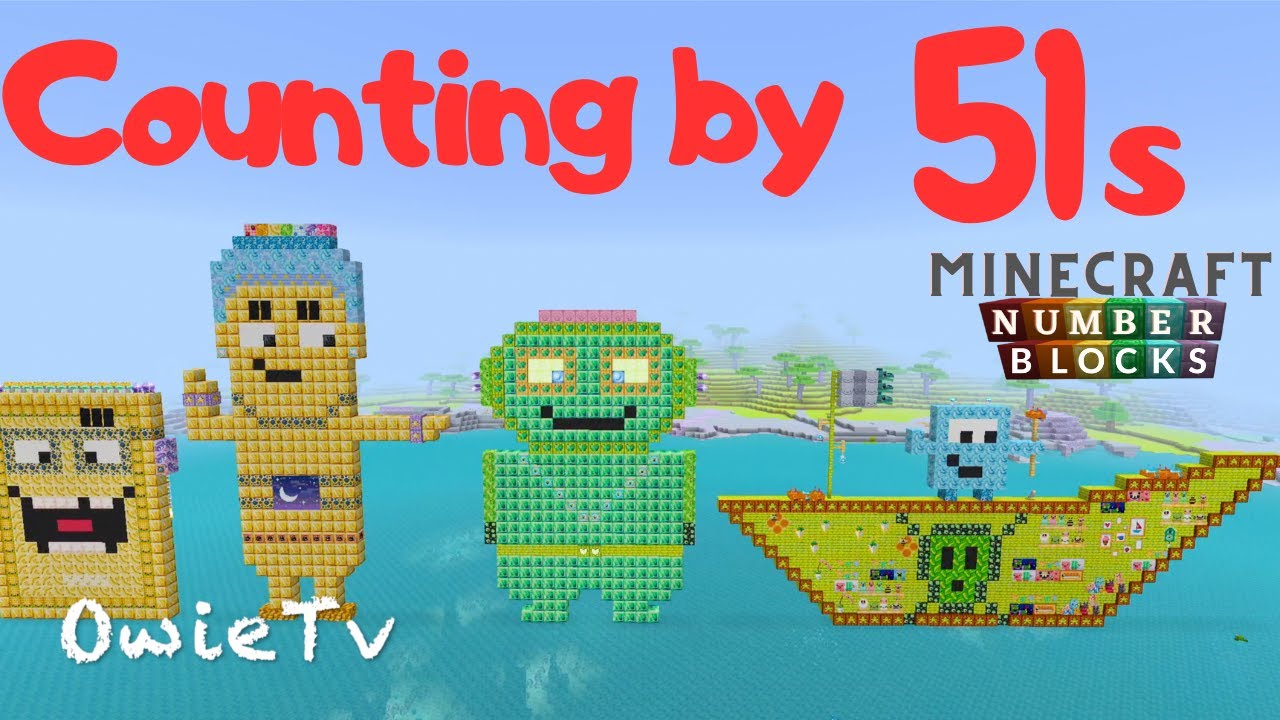 Counting by 51s Song Numberblock Minecraft | Skip Counting by 51 | Math and Number Song for Kids
