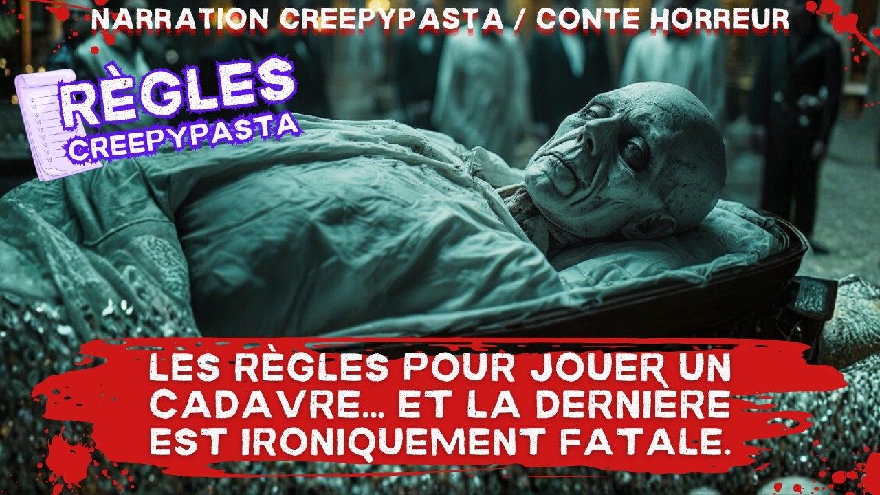 Creepypasta FR - Les règles pour jouer un cadavre.. et la dernière est ironiquement fatale. #horreur