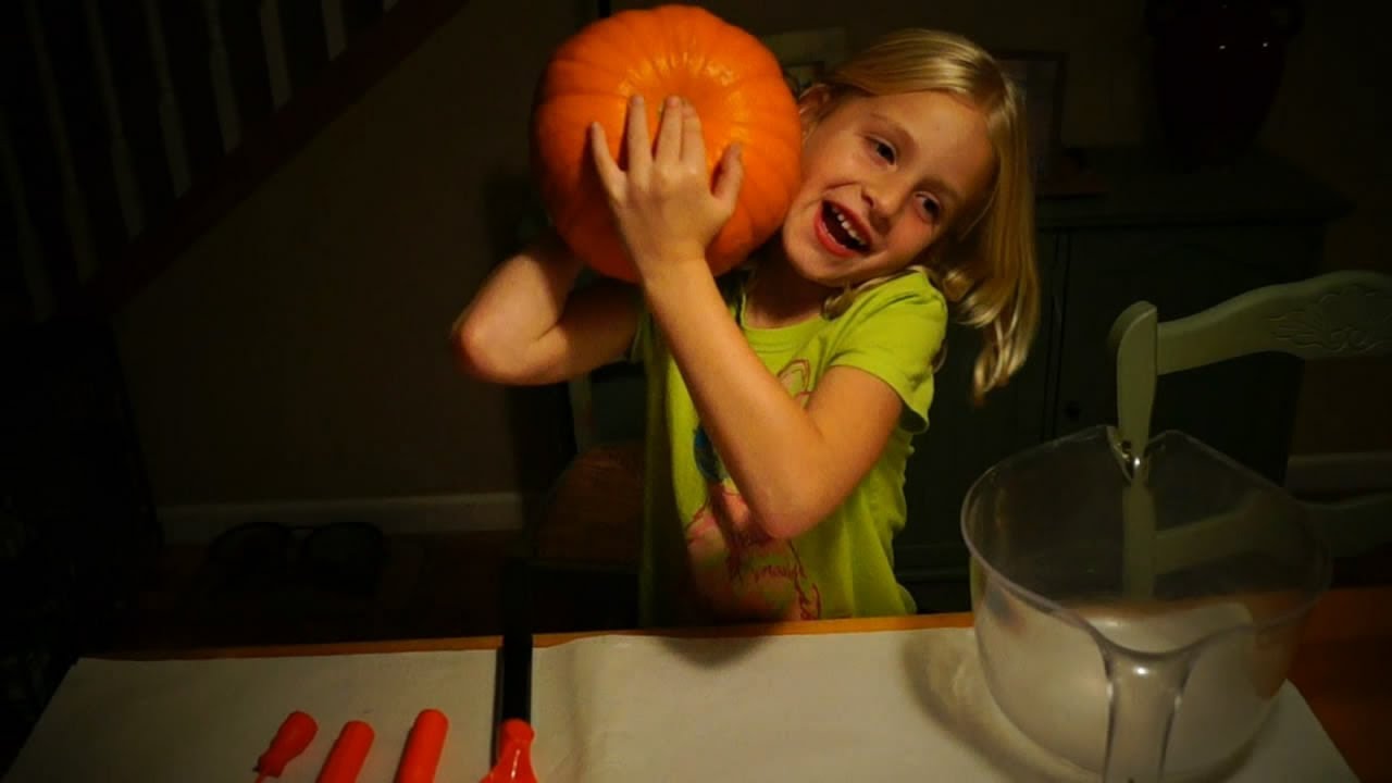 Chloe's Halloween Pumpkin Carving 2013