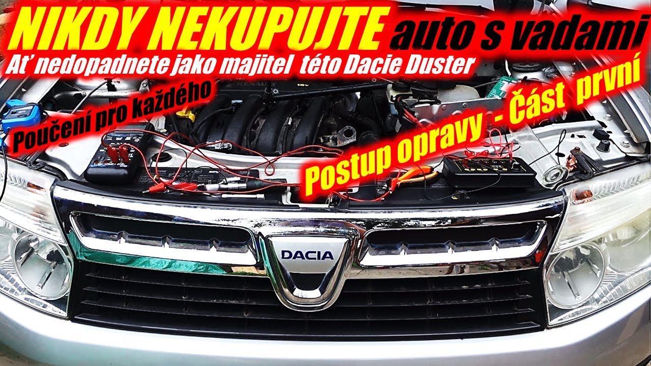 Dacia Duster 1.6 nedrží volnoběh, chcípe - 1. část opravy | Auto z bazaru | DF091, DF532, P0500