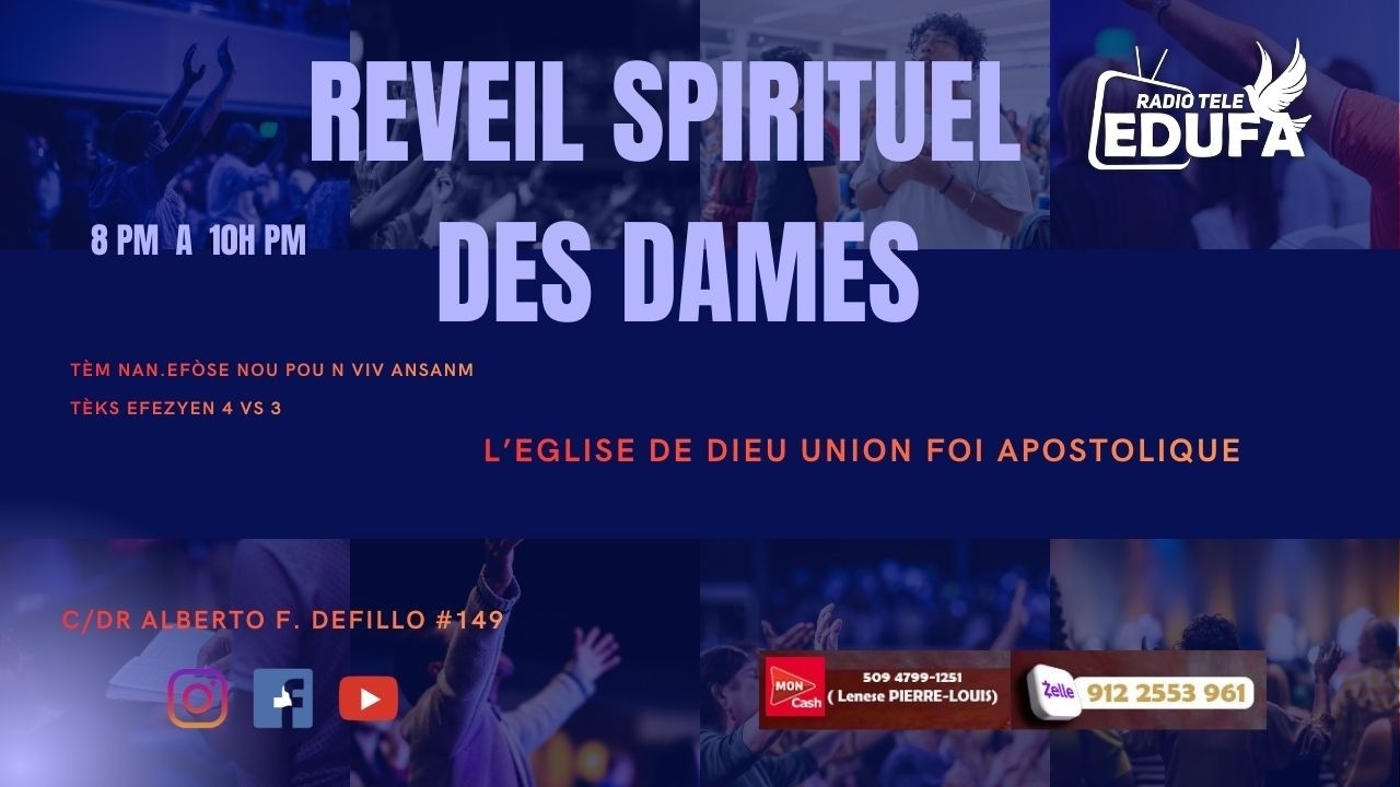 SEMAINE REVEIL SPIRITUEL DES DAMES  JOUR-6  /13 /03 / 2026  RADIO TELE EDUFA.