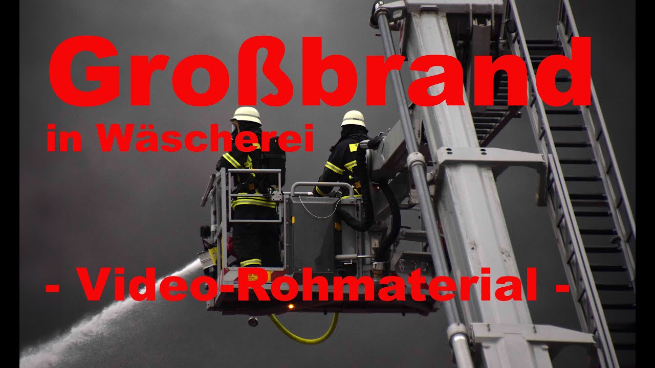 🔥[UNGESCHNITTENES ROHMATERIAL]  Großbrand in Walldorfer Wäscherei