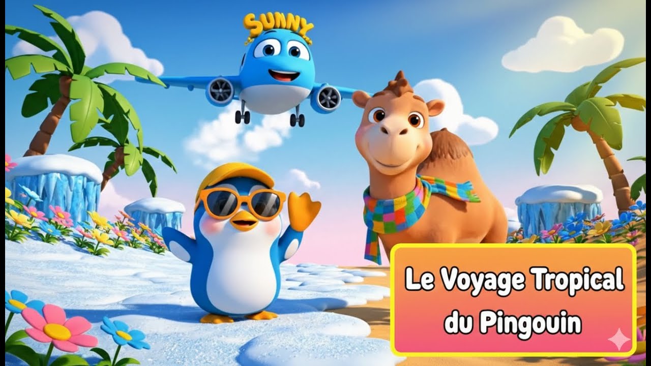 French | 🐧 Le Voyage du Pingouin au Pays Chaud | Penguin’s Hot Country Trip | Life story