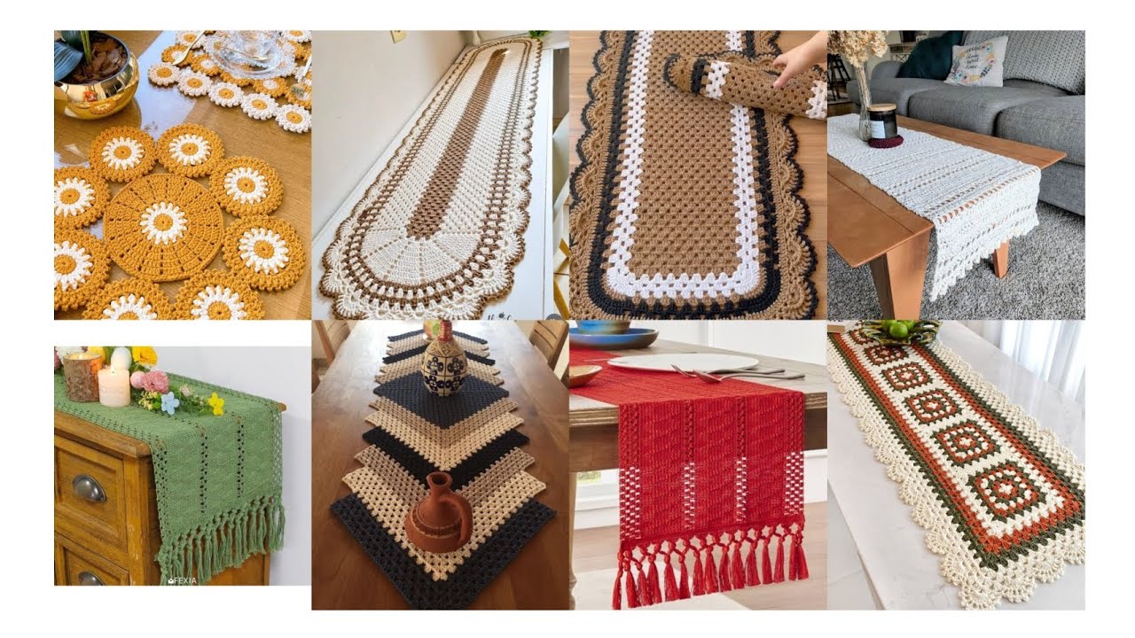 Very beautiful crochet farm house table runners new design 2026