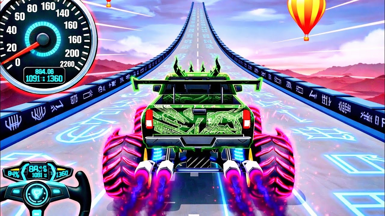 🚨Mega Ramp Monster Truck  Racing 3D 💥 Extreme Monster Stunts 🎮 Android Game #MegaRamp #3DGames